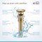 Kibi Waterfall Single Handle Bathroom Vanity Sink Faucet with Pop Up Drain C-KBF1004BG-KPW100BG - alternate 10